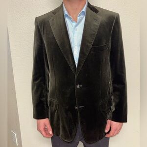 Brioni Dark green Velvet Blazer